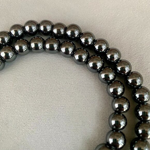 Hematite Bead Necklace, 18" - Picture 8 of 8
